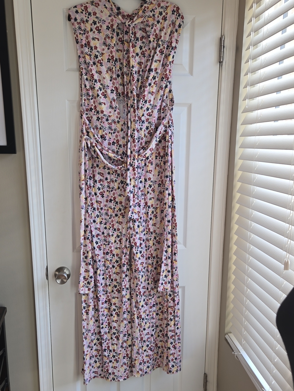 Free People Multi-Color Floral Tie Detail Dress